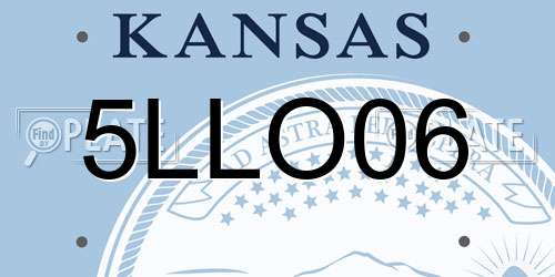 5LLO06 Kansas License Plate