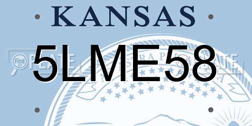 5LME58 Kansas License Plate