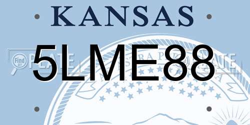 5LME88 Kansas License Plate