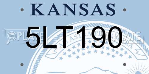 5LT190 Kansas License Plate