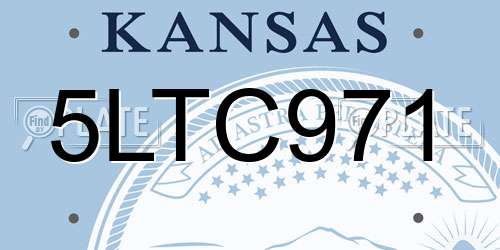 5LTC971 Kansas License Plate
