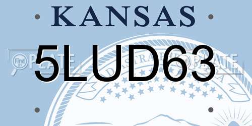 5LUD63 Kansas License Plate