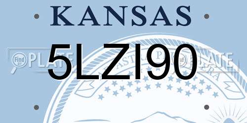 5LZI90 Kansas License Plate