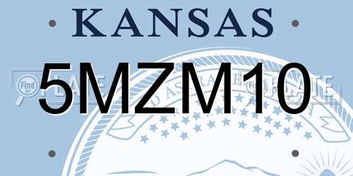 5MZM10 Kansas License Plate