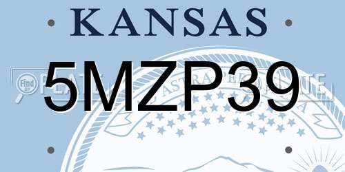 5MZP39 Kansas License Plate