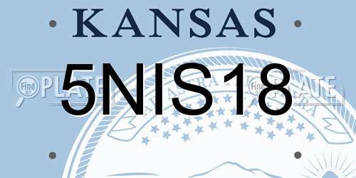 5NIS18 Kansas License Plate