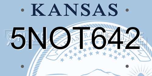5NOT642 Kansas License Plate