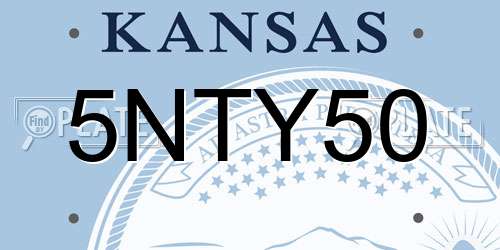 5NTY50 Kansas License Plate