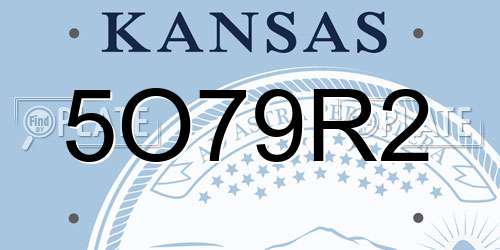 5O79R2 Kansas License Plate