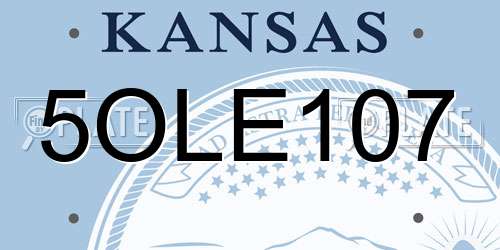5OLE107 Kansas License Plate