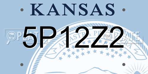 5P12Z2 Kansas License Plate