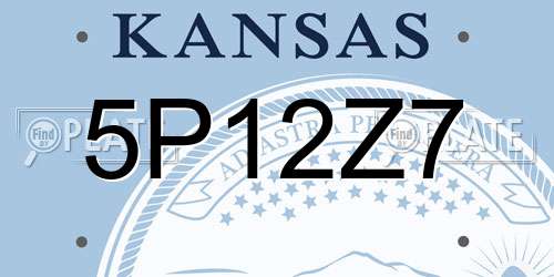 5P12Z7 Kansas License Plate