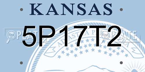 5P17T2 Kansas License Plate