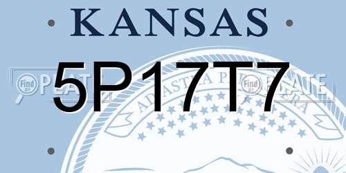5P17T7 Kansas License Plate