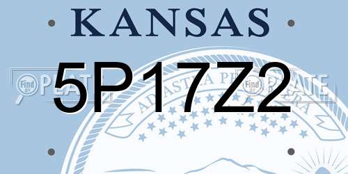 5P17Z2 Kansas License Plate