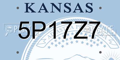 5P17Z7 Kansas License Plate