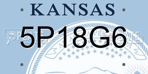 5P18G6 Kansas License Plate