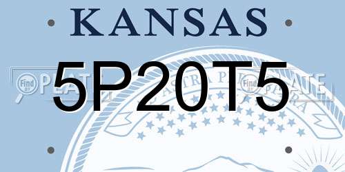 5P20T5 Kansas License Plate