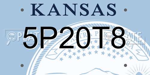 5P20T8 Kansas License Plate