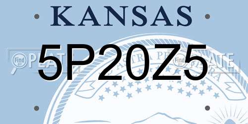5P20Z5 Kansas License Plate