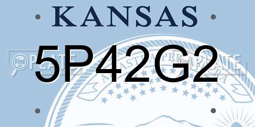 5P42G2 Kansas License Plate