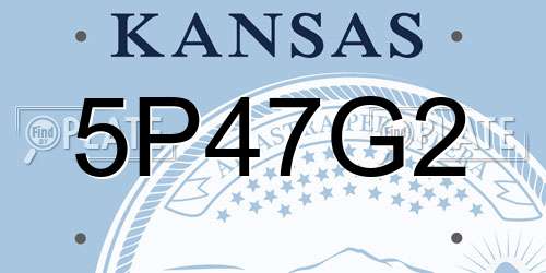 5P47G2 Kansas License Plate