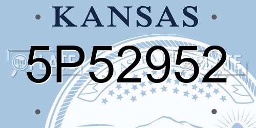 5P52952 Kansas License Plate
