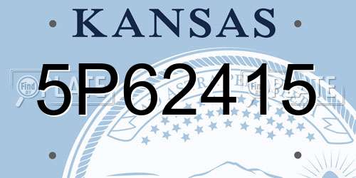 5P62415 Kansas License Plate