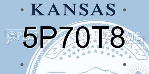 5P70T8 Kansas License Plate