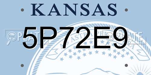 5P72E9 Kansas License Plate