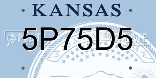 5P75D5 Kansas License Plate