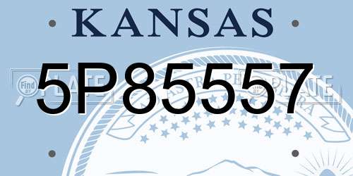 5P85557 Kansas License Plate