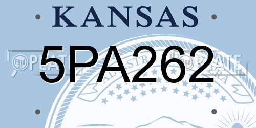 5PA262 Kansas License Plate