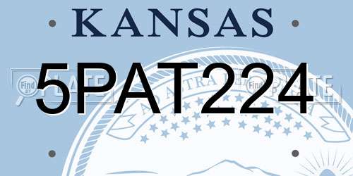 5PAT224 Kansas License Plate