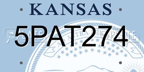5PAT274 Kansas License Plate