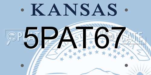 5PAT67 Kansas License Plate