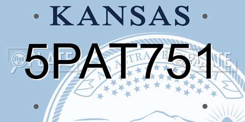 5PAT751 Kansas License Plate