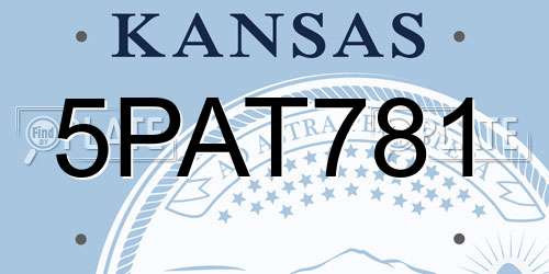 5PAT781 Kansas License Plate