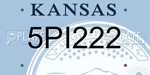 5PI222 Kansas License Plate