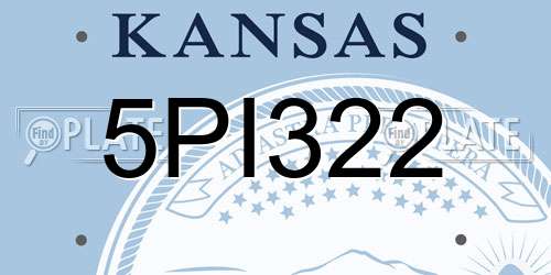 5PI322 Kansas License Plate