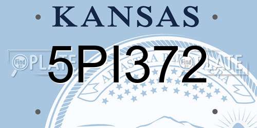 5PI372 Kansas License Plate