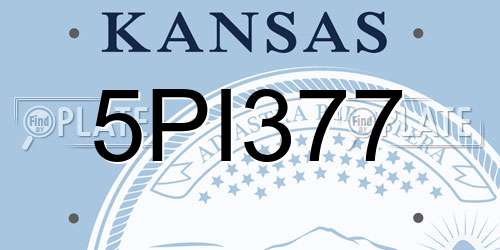 5PI377 Kansas License Plate