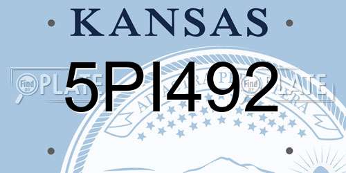 5PI492 Kansas License Plate