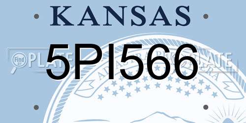 5PI566 Kansas License Plate
