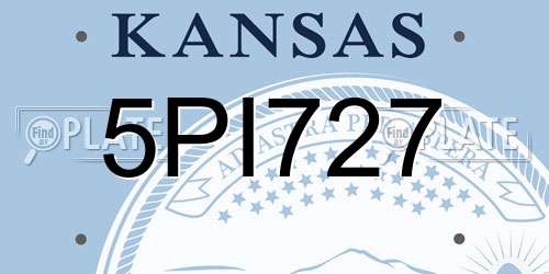 5PI727 Kansas License Plate