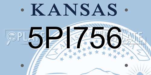 5PI756 Kansas License Plate