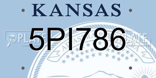 5PI786 Kansas License Plate