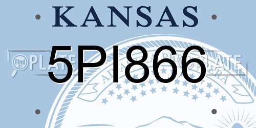 5PI866 Kansas License Plate