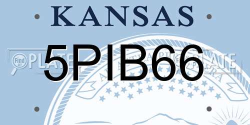 5PIB66 Kansas License Plate
