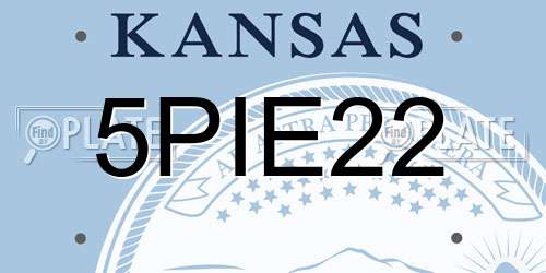 5PIE22 Kansas License Plate